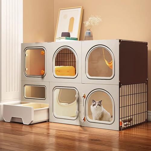 Large 2/3 Tier Cat Cage with Cat Litter Box G418