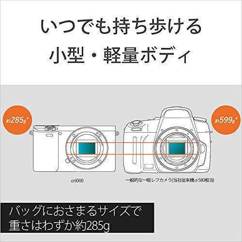 Black 24.3MP Mirrorless Digital Camera with 16-50mm Power Zoom Lens V55853