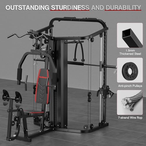 Smith Machine with 138LB Weight Stack C650