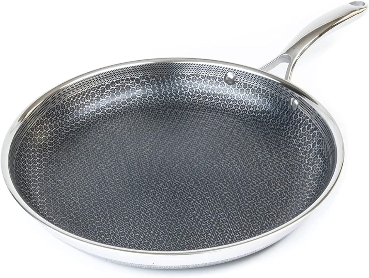 12 Inch Hybrid Stainless Steel Non-Stick Frying Pan with Lid Q4155