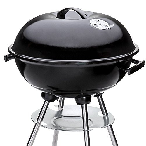 18-inch Portable Steel Charcoal BBQ Grill, Black D22124
