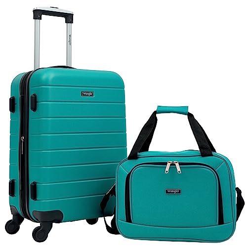Black 20-Inch Carry-On Luggage Set with Cup Holder and USB Port S9390
