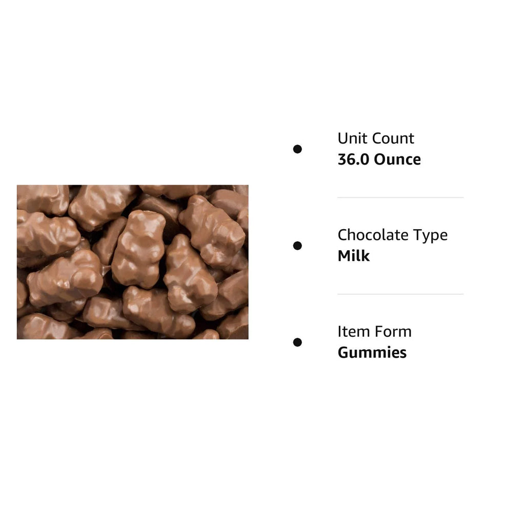 2.25 LBS Milk Chocolate Covered Gummi Bears Z5030