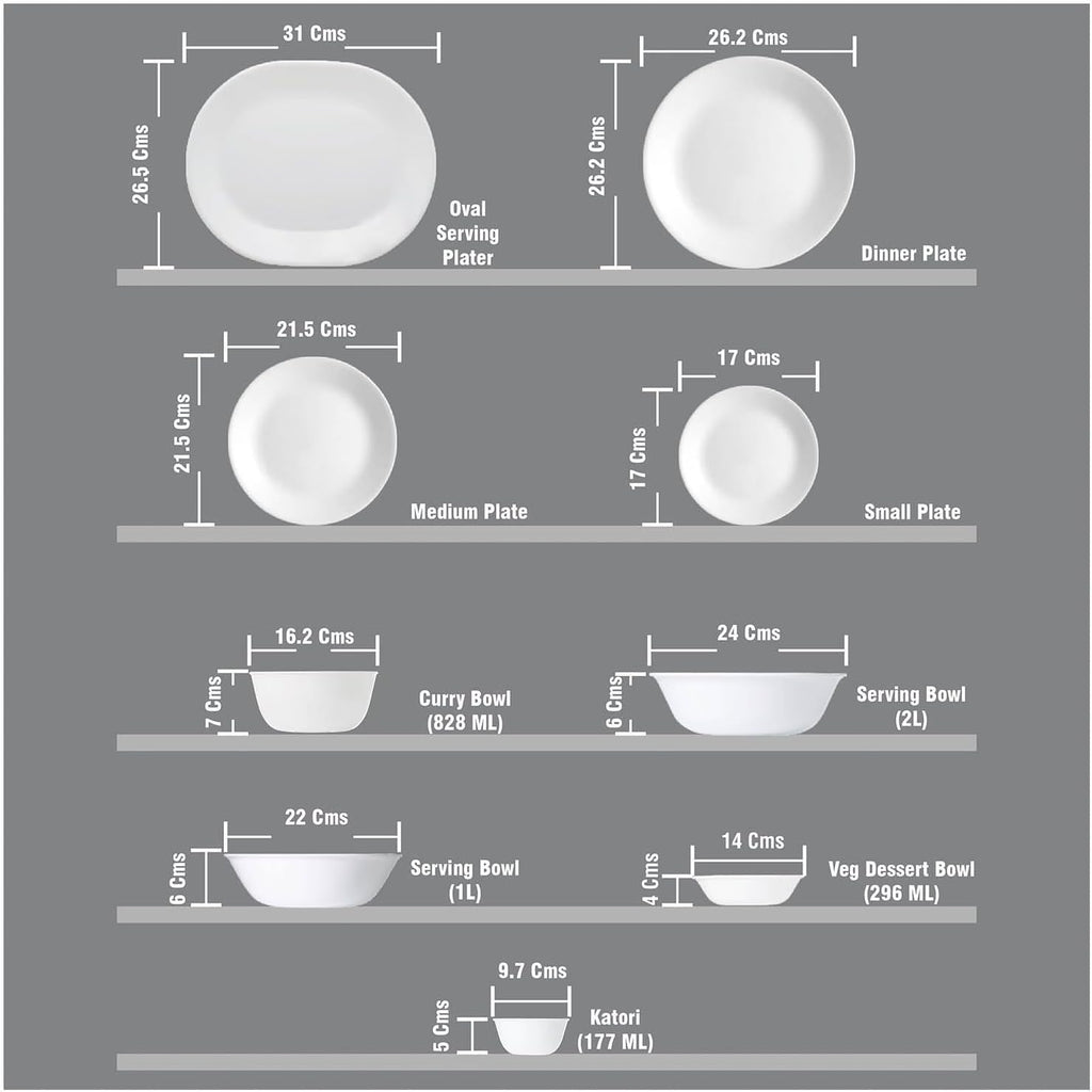 21 Pc Winter Frost White Dinner Set H693989