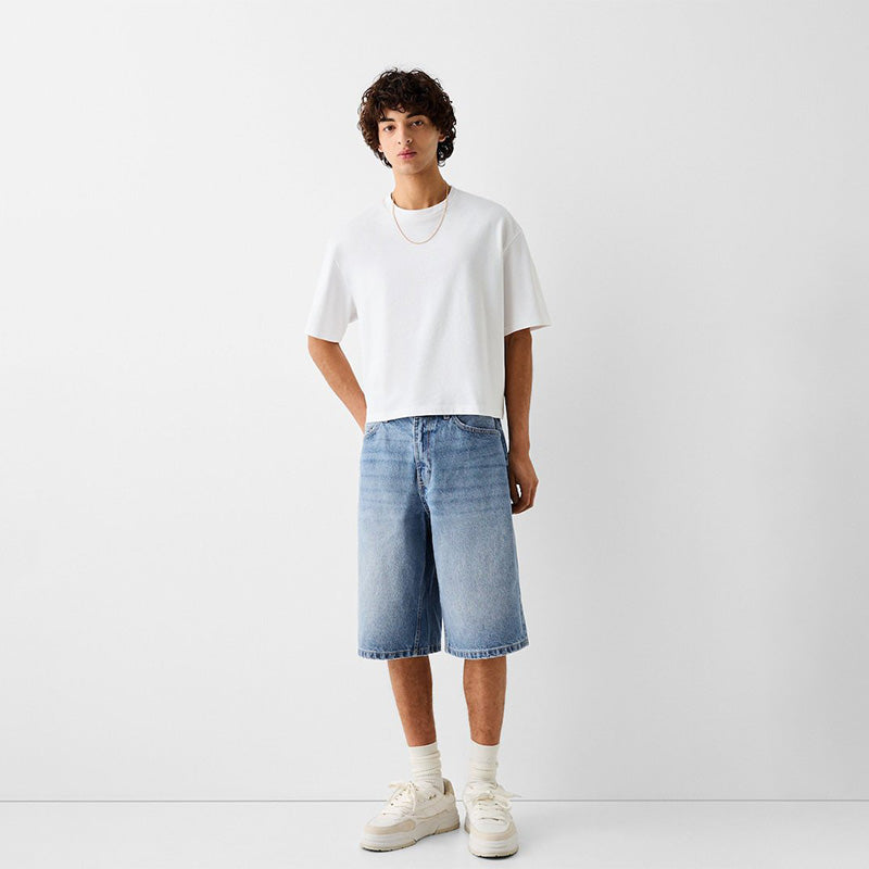 Men's Washed Denim Shorts
