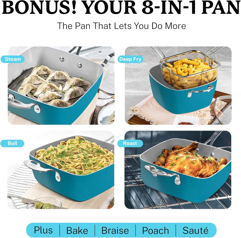 20 Piece Nonstick Ceramic Cookware Set O527