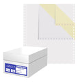 Carbonless Computer Paper 9-1/2x22 x 11x22 Blank Left & Right Perforated 2-Part White/Canary 15lb 92 Bright Z8349