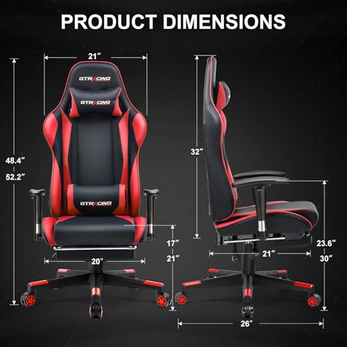 Blue Gaming Chair with Footrest Q4830