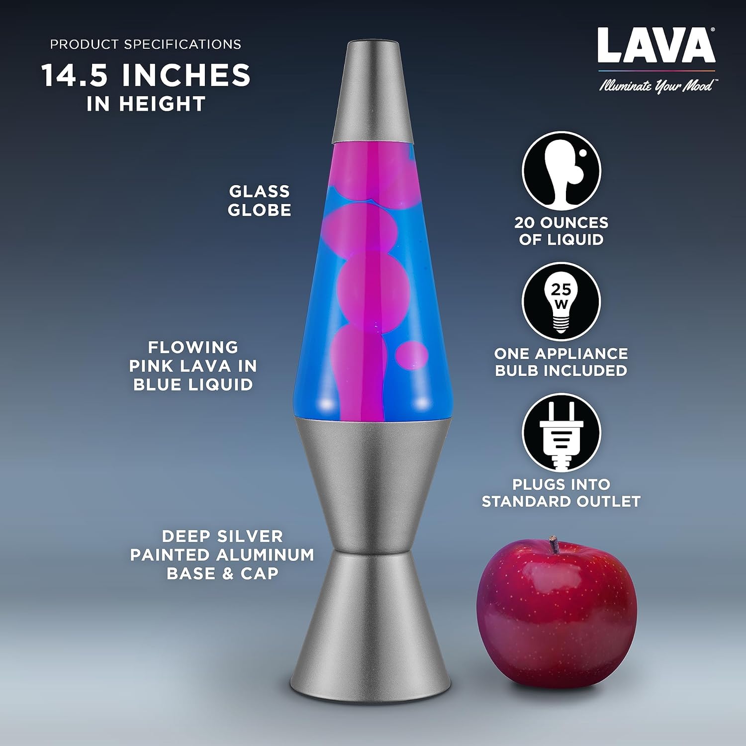 14.5" Purple Wax and Blue Liquid Motion Light O175067