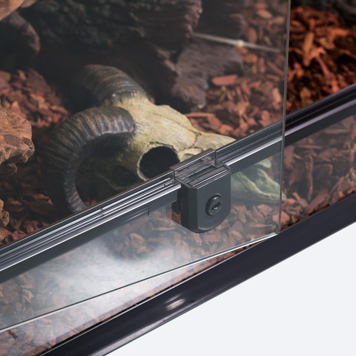 50 Gallon Glass Reptile Terrarium Tank, 36" x 18" x 18" Double Hinge Door with Screen Ventilation C9347