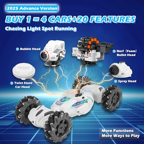 RC Tank Car Shoots Nerf Bullets Bubble Spray X727122