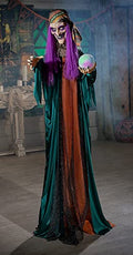 Animated Talking Fortune Teller Witch Figure Halloween Decor A29504
