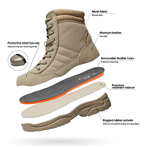 Steel Toe Work Boots Slip Resistant K846