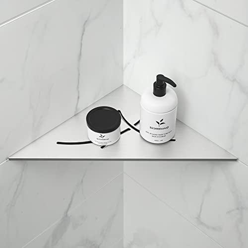 Brushed 304 Stainless Steel Recessed Triangular Corner Shower Shelf R2677