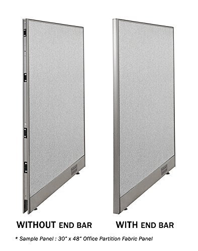 End Bar 4ft 48" H Fabric Glass Panels Room Divider R77840