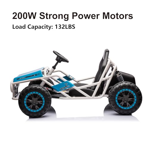 Blue Electric Go Kart with Metal Frame R403