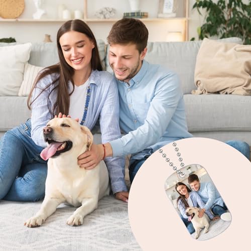 Fingerprint Dog Tag Pendant Necklace Z29865