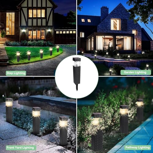 6 Pack White Solar Pathway Lights X84554