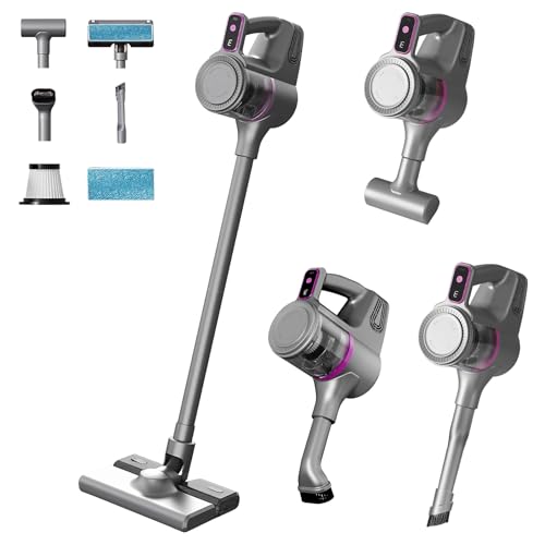Cordless Stick Vacuum Cleaner with LED Display, 2000mAh Battery, Anti Hair Wrap T6310