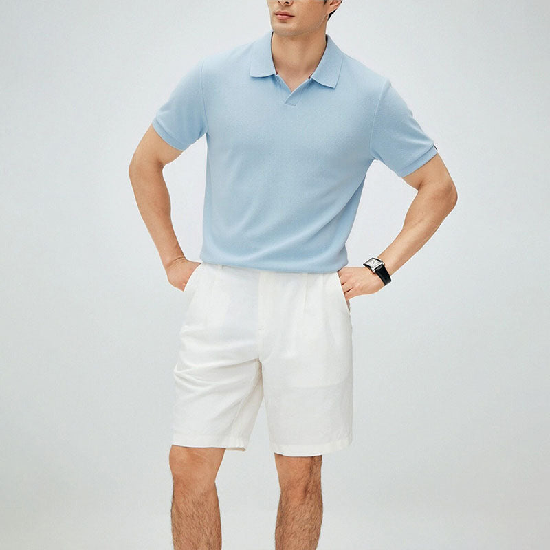 Men's Knitted Polo Shirt