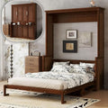 Walnut Wood Murphy Bed with Desk O4909