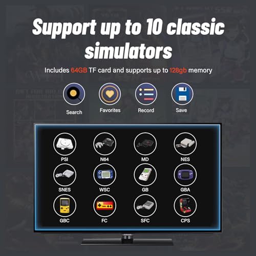 Retro Gaming Console with 30000+ games, 4K HDMI Output, dual 2.4GHz wireless controllers M73474
