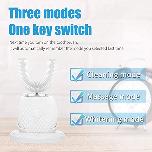 Ultrasonic U-Shaped 360° Electric Toothbrush (White) I6594
