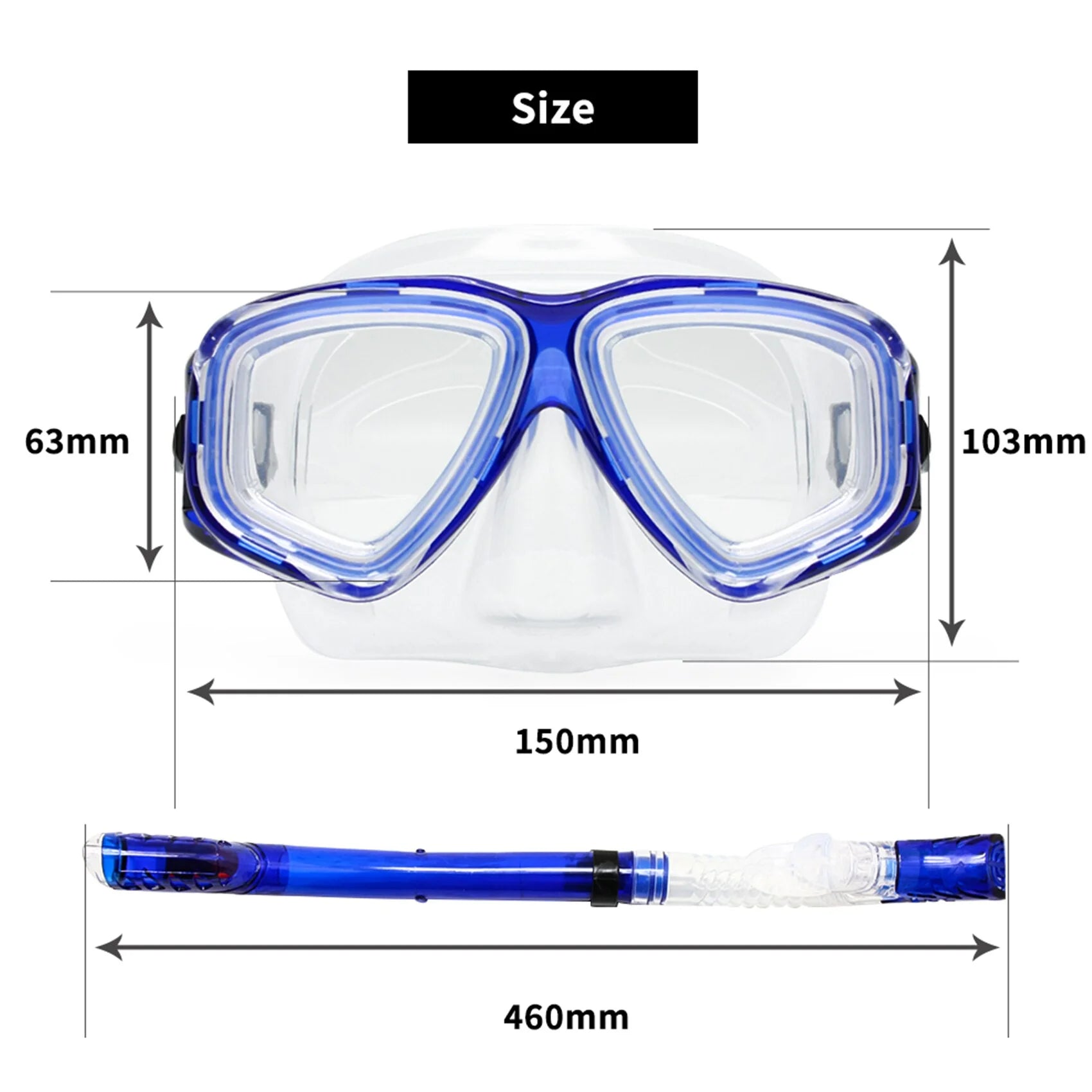 Myopia Snorkel Set Scuba Mask E36048