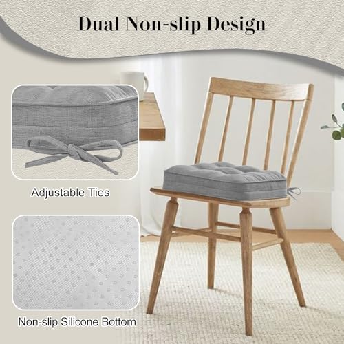 Khaki 16.5" x 16.5" Non-Slip Memory Foam Chair Cushions Set of 2 C418860