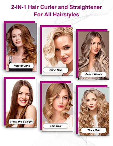 Rose Gold Ceramic 1-inch Flat Iron Hair Straightener and Curler A926