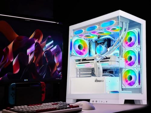 Black Gaming PC Desktop with AMD Ryzen 7 5700G, RTX 4070 12GB, 32GB DDR4 RAM, 1TB SSD J3326