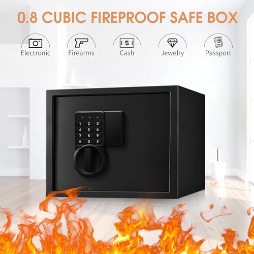 1.6 Cub Fireproof Waterproof Digital Safe with Removable Shelf R6310