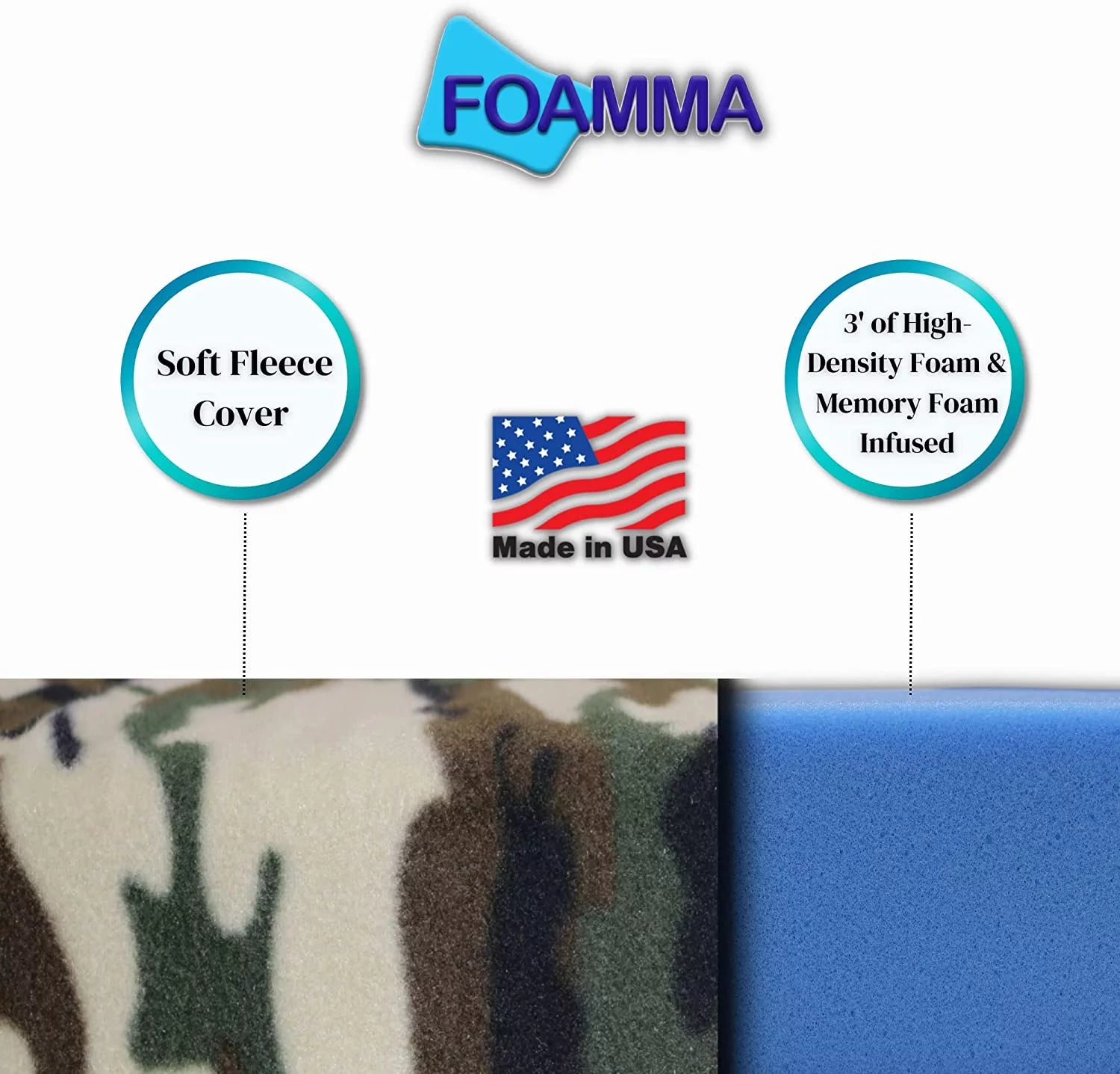 Memory Foam Camping Mattress, 3" x 60" x 80" X2251