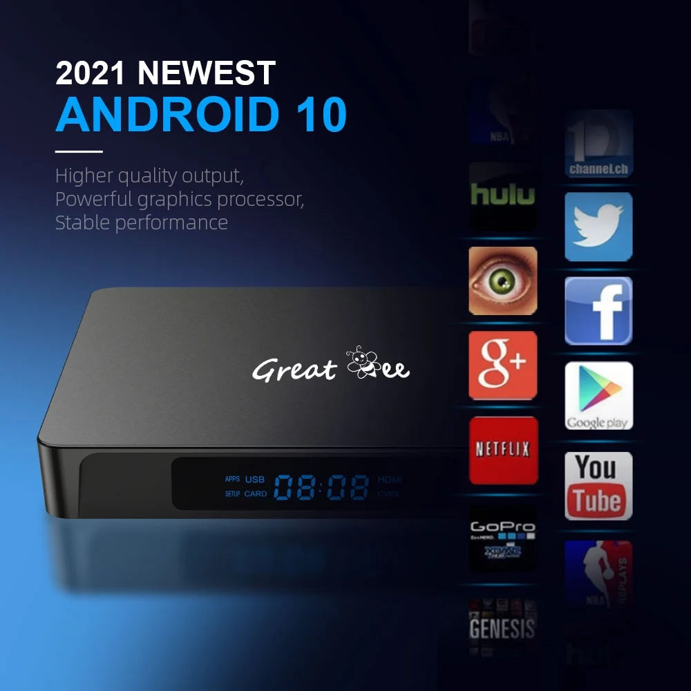 Arabic TV Box Android 10 Quad Core 4K Smart IP Television Receiver M907