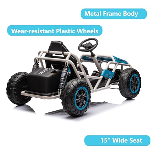 Blue Electric Go Kart with Metal Frame R403