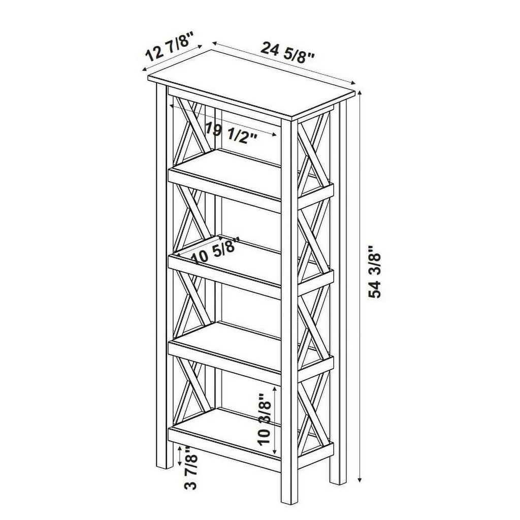 Driftwood Brown Pine Wood Bookcase R670