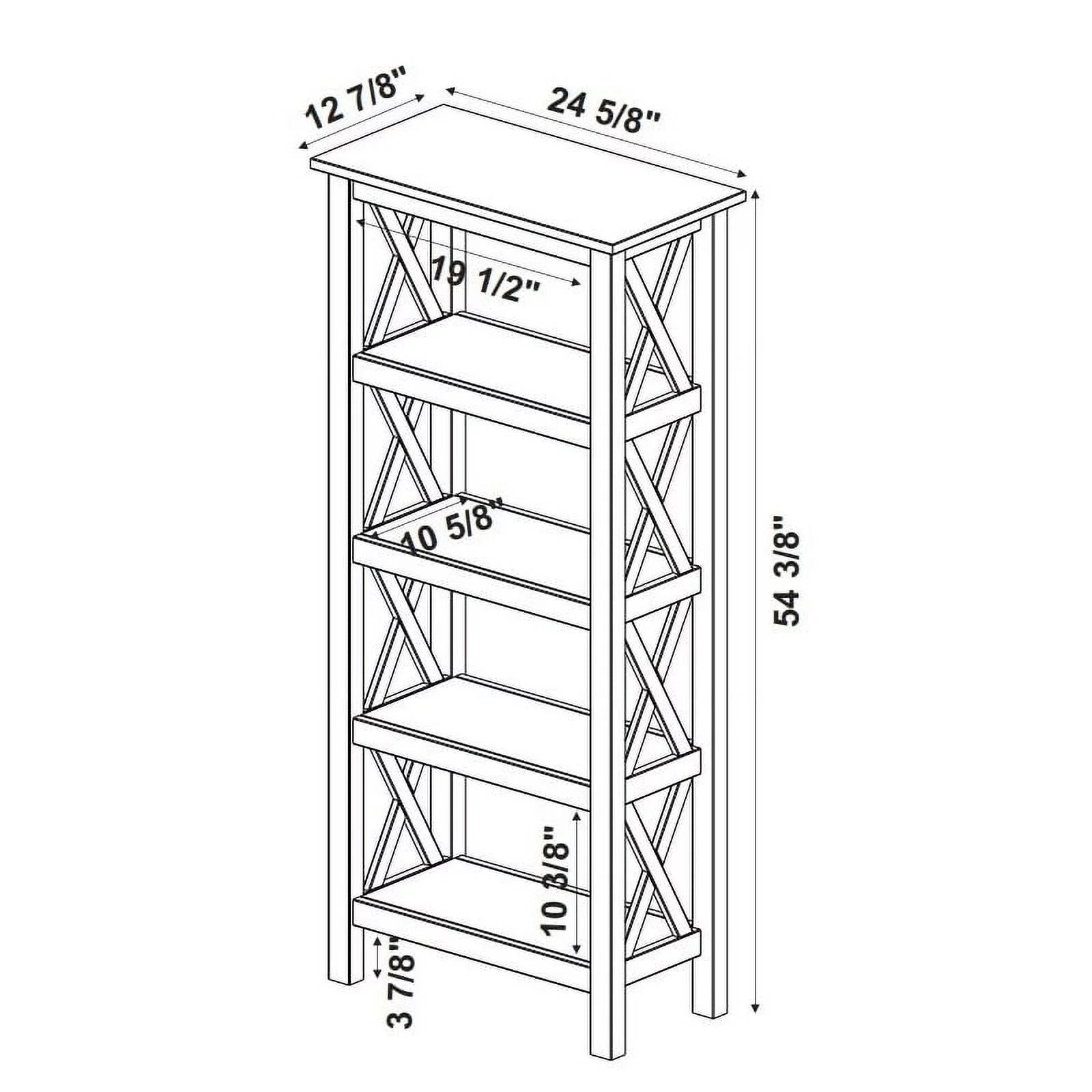 Driftwood Brown Pine Wood Bookcase R670
