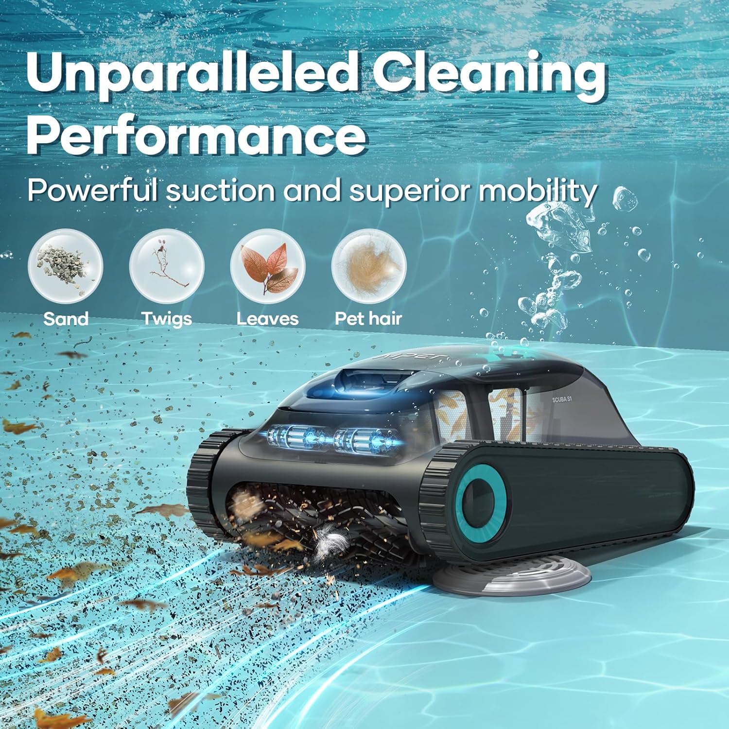 Robotic Pool Skimmer with Robotic Pool Cleaner N129