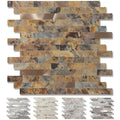 20 Sheets Peel and Stick Stone Metal Tile Backsplash (12'' X 12'') I27748
