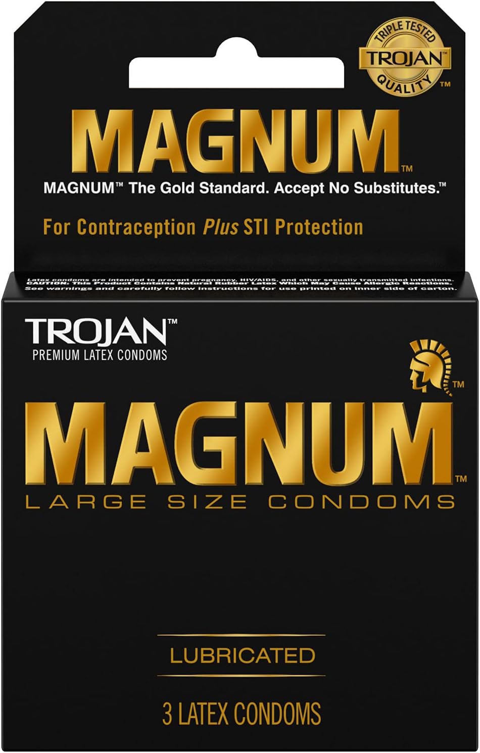 Large Lubricated Latex Condoms - 3 ct, Pack of 5 N11356