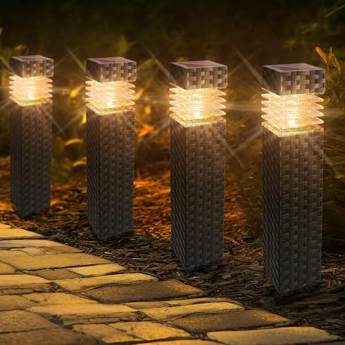 6 Pack White Solar Pathway Lights X84554