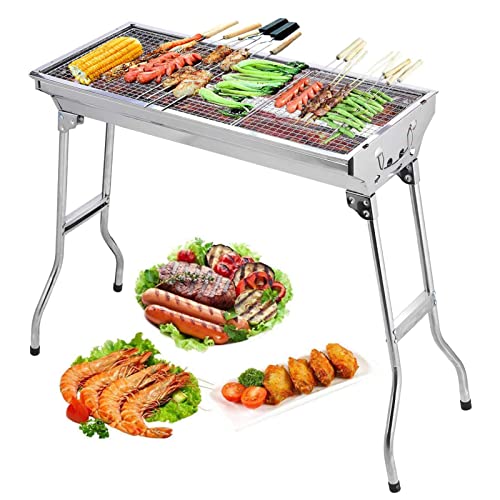 Stainless Steel Folding Portable BBQ Tool Kits (Large) O358