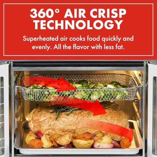Stainless Steel 26QT Air Fryer Toaster Oven Combo with 7 Accessories F516397