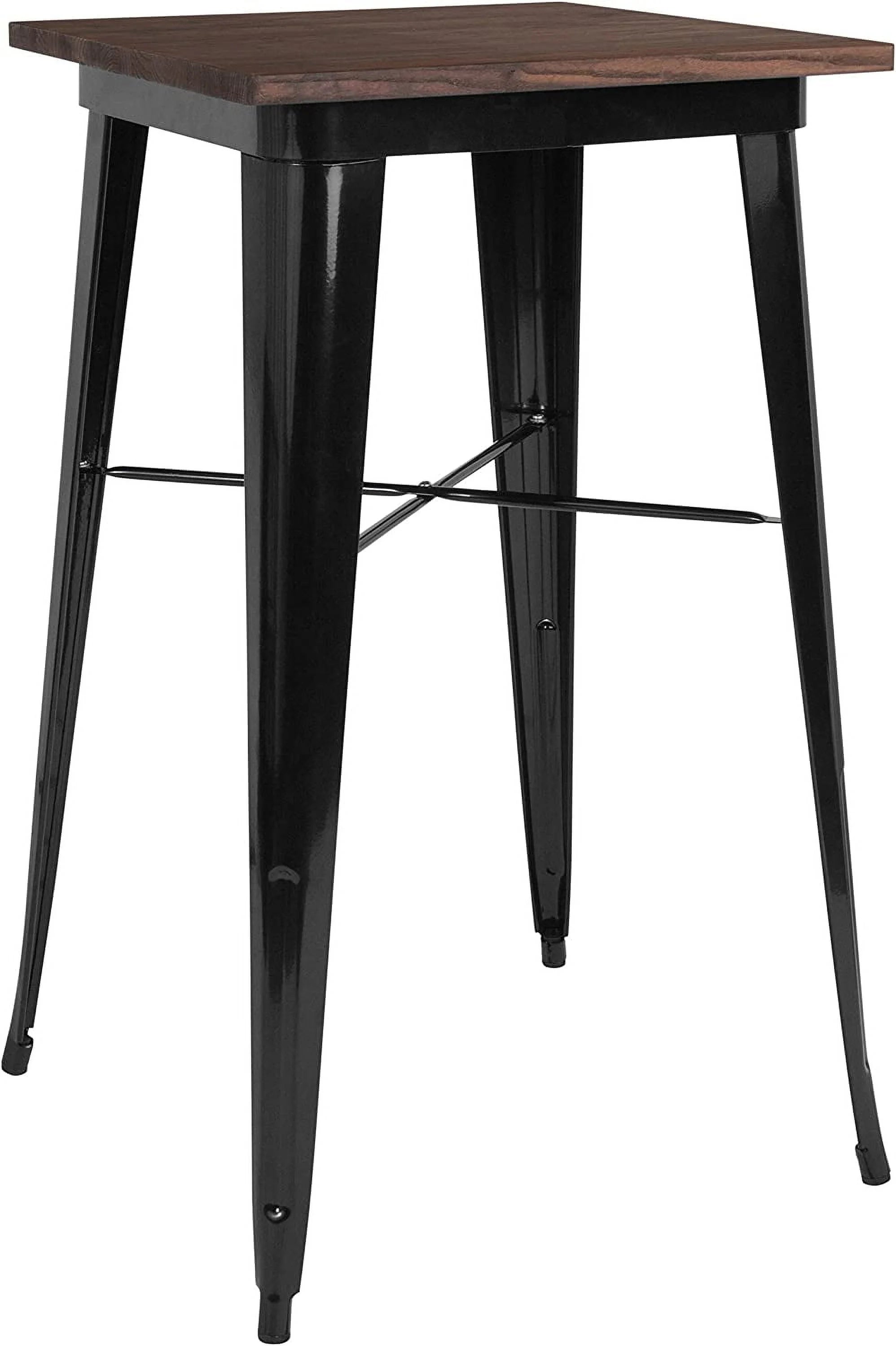 Black Wood Metal Indoor Bar Height Table M756