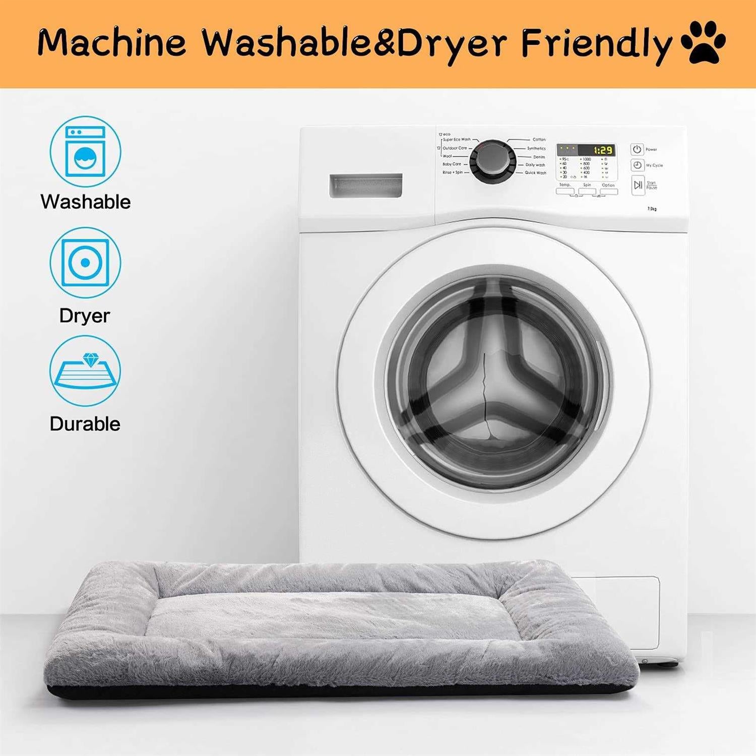 Ultra Soft Washable Dog Crate Bed S767363
