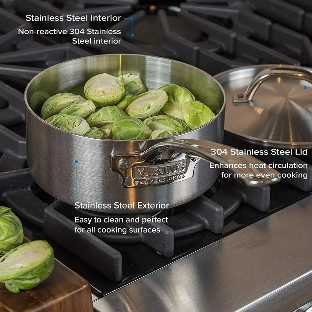 5-Ply Stainless Steel Cookware Set 10 Piece F8522