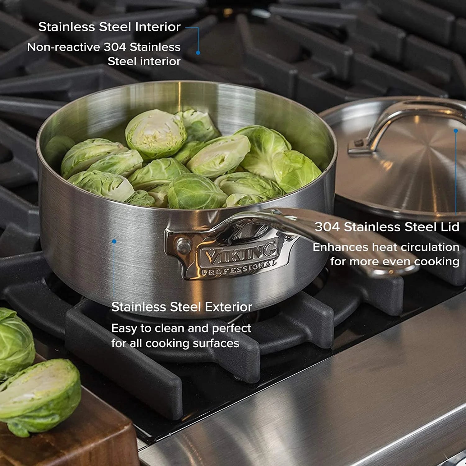 5-Ply Stainless Steel Cookware Set 10 Piece F8522