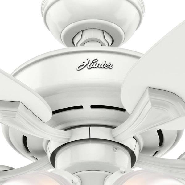 52 in. LED Indoor Snow White Ceiling Fan with Light O48659