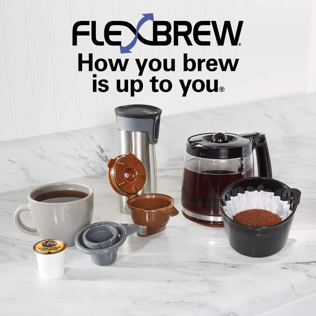 Black 2-Way Coffee Maker, Single Serve & 12c Pot Y9480