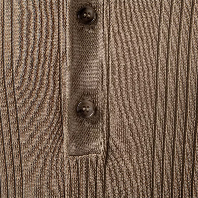 Men's Soft and Breathable Henley Collar T-shirt